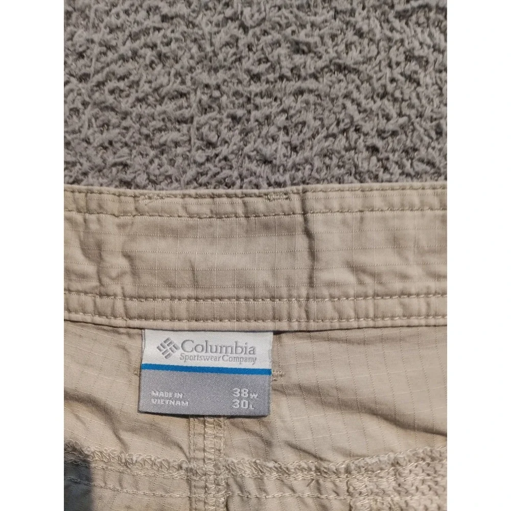 Columbia Sportswear Men's Pants‎ 38x30 Beige Ripstop Outdoor Hiking Casual